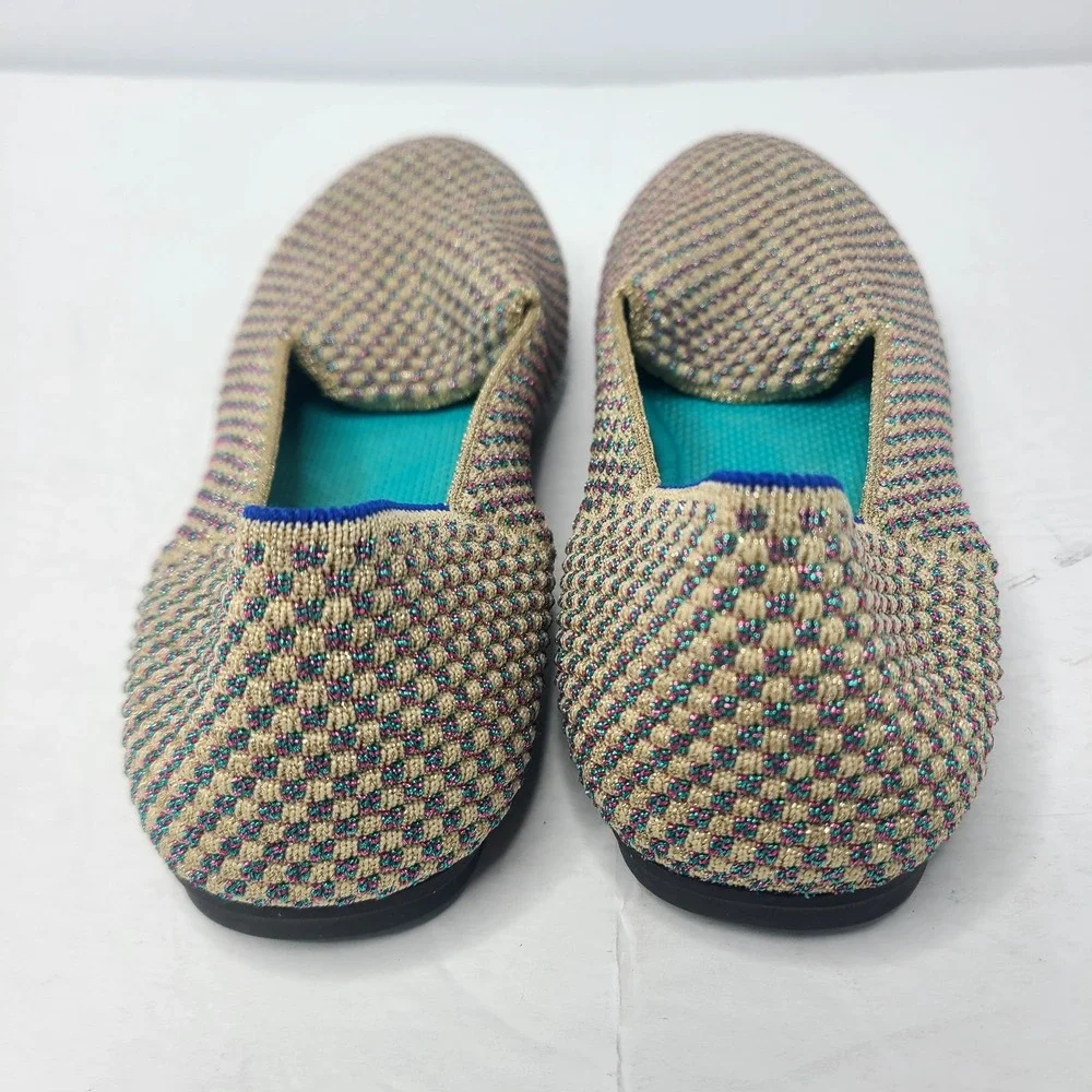 Rothy's Youth‎ The Round Flats Sz 3 Multi Metallic Limited Edition